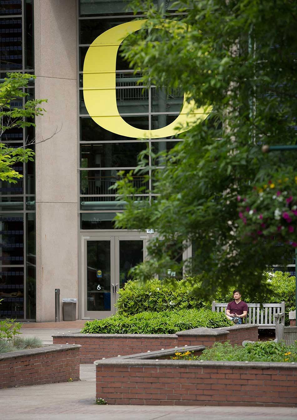 The O in front of the LIllis Business Complex The O in front of the LIllis Business Complex